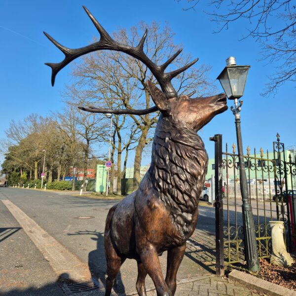 Skulptur Dekoration Hirsch Bronze 2,13 m – Bild 2