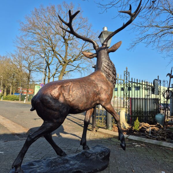 Skulptur Dekoration Hirsch Bronze 2,13 m – Bild 10