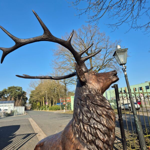 Skulptur Dekoration Hirsch Bronze 2,13 m – Bild 5