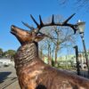 Skulptur Dekoration Hirsch Bronze 2,13 m – Bild 9