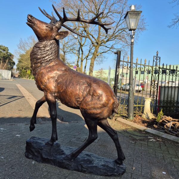 Skulptur Dekoration Hirsch Bronze 2,13 m – Bild 8