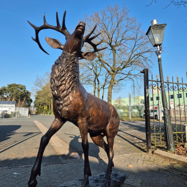 Skulptur Dekoration Hirsch Bronze 2,13 m – Bild 7