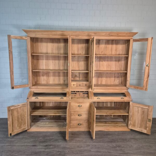 Buffetschrank Vitrine 2,40 m Teakholz – Bild 11