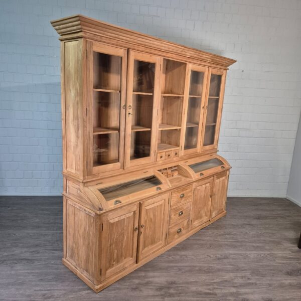 Buffetschrank Vitrine 2,40 m Teakholz