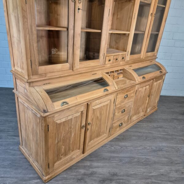 Buffetschrank Vitrine 2,40 m Teakholz – Bild 4