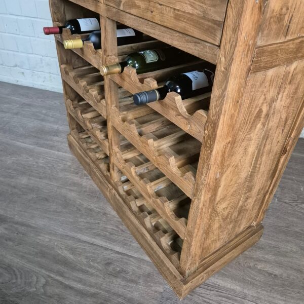 Weinschrank Weinregal Teakholz 1,08 m – Bild 12