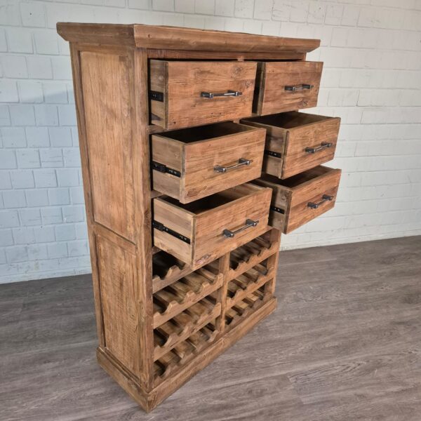 Weinschrank Weinregal Teakholz 1,08 m – Bild 13