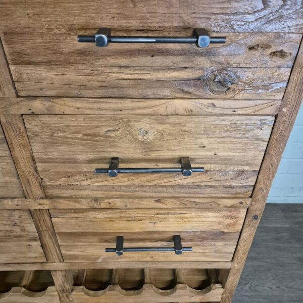 Weinschrank Weinregal Teakholz 1,08 m – Bild 11