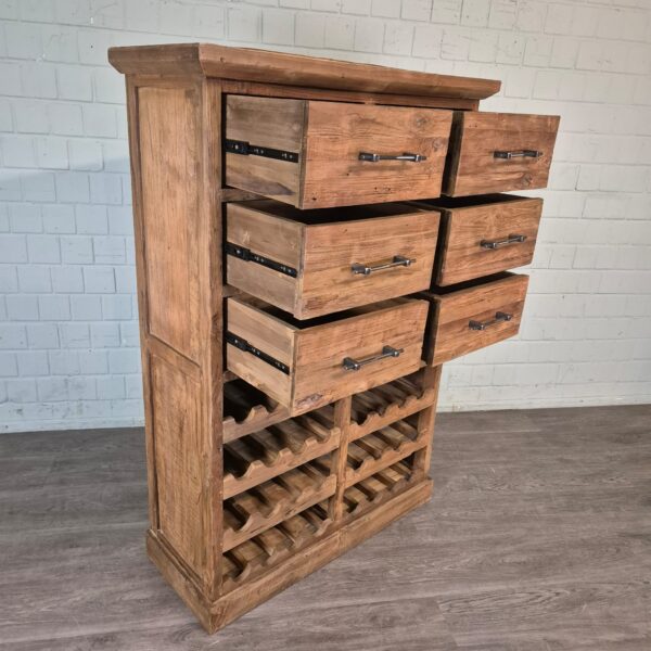 Weinschrank Weinregal Teakholz 1,08 m – Bild 14