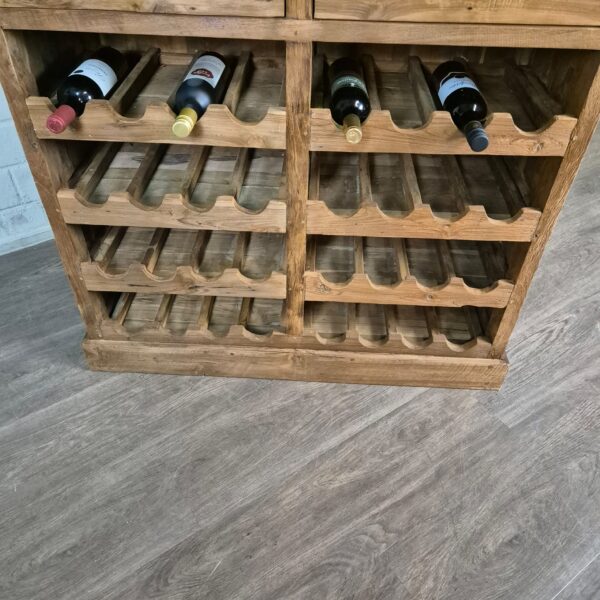 Weinschrank Weinregal Teakholz 1,08 m – Bild 8