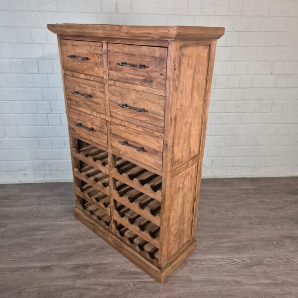 Weinschrank Weinregal Teakholz 1,08 m – Bild 4