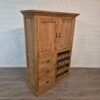 Weinschrank Weinregal Teakholz 1,13 m