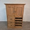 Weinschrank Weinregal Teakholz 1,13 m – Bild 2