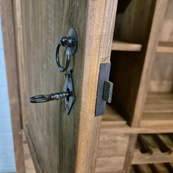 Weinschrank Weinregal Teakholz 1,13 m – Bild 10