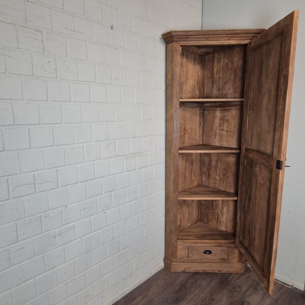 Eckschrank Hochschrank Teakholz 0,87 m – Bild 8