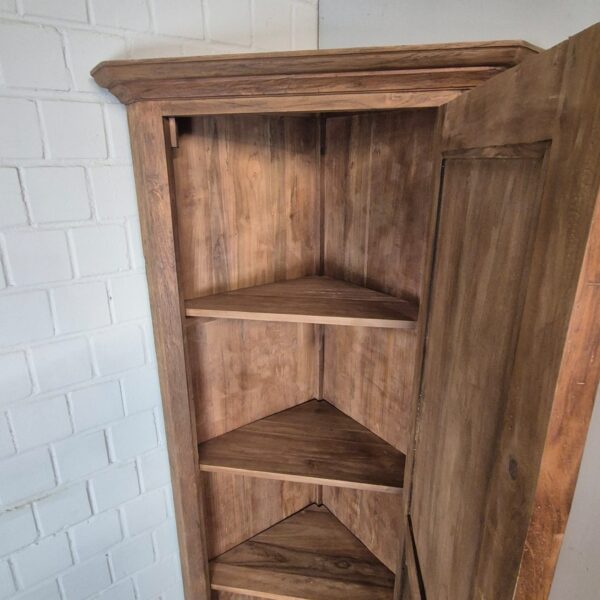 Eckschrank Hochschrank Teakholz 0,87 m – Bild 9