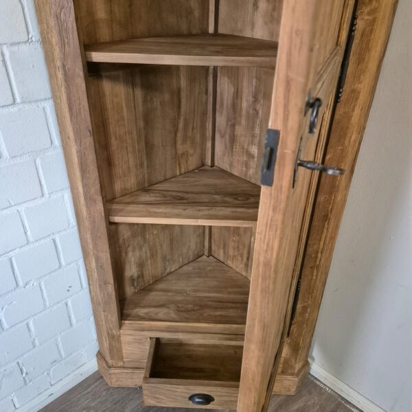 Eckschrank Hochschrank Teakholz 0,87 m – Bild 10