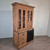 Weinschrank Weinregal Vitrine Teakholz 1,35 m