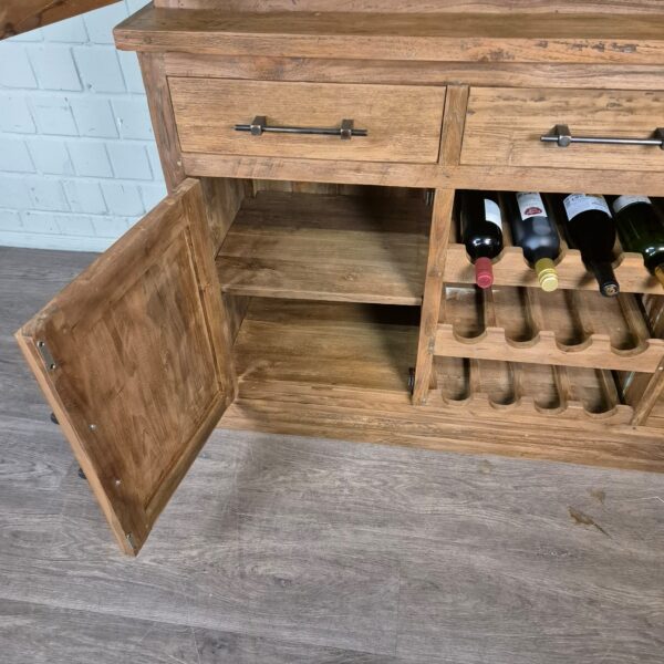 Weinschrank Weinregal Teakholz 1,50 m – Bild 16