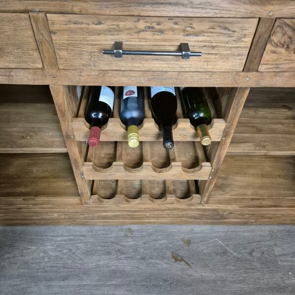 Weinschrank Weinregal Teakholz 1,50 m – Bild 7