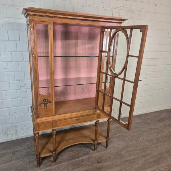 Vitrine Schrank Jugendstil 1910 Nussbaum – Bild 16