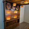Hausbar Gartenbar Weinfass-Bar Mangoholz 1,84 m – Bild 6