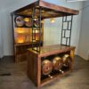 Hausbar Gartenbar Weinfass-Bar Mangoholz 1,84 m