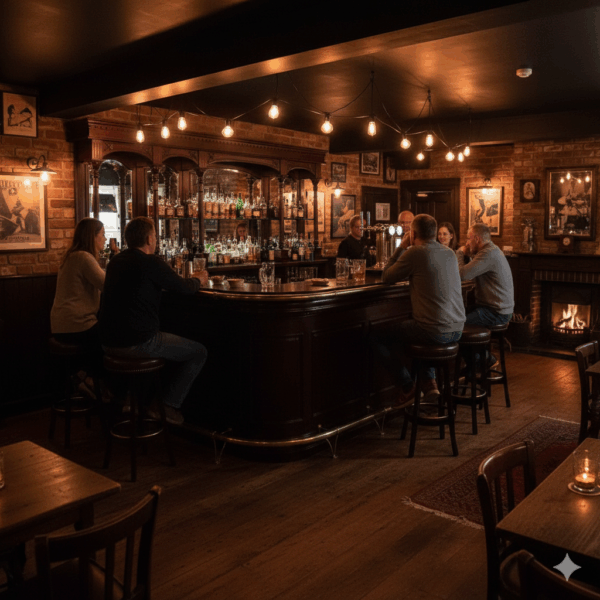 Englische Bar Theke Mahagoni 4,00 m – Bild 2