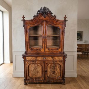 Vitrine Aufsatzschrank Louis Philippe 1870 Mahagoni