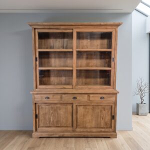 Vitrine Bücherschrank Teakholz 1,74 m