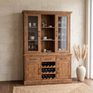 Weinschrank Weinregal Teakholz 1,50 m