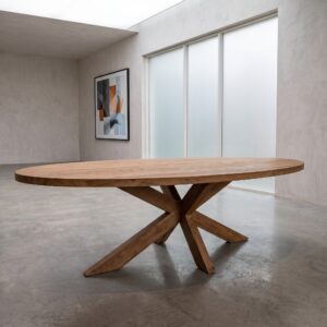 Tisch Esstisch Oval Massivholz 2,62 m x 1,21 m