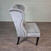 Esszimmerstuhl Stuhl Ohrenbackenstuhl Chesterfield Silbergrau – Bild 5