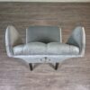Esszimmerstuhl Stuhl Ohrenbackenstuhl Chesterfield Silbergrau – Bild 6