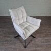 Retro Design Stuhl Esszimmerstuhl Cremeweiß