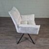 Retro Design Stuhl Esszimmerstuhl Cremeweiß – Bild 8