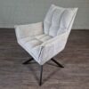 Retro Design Stuhl Esszimmerstuhl Cremeweiß – Bild 7