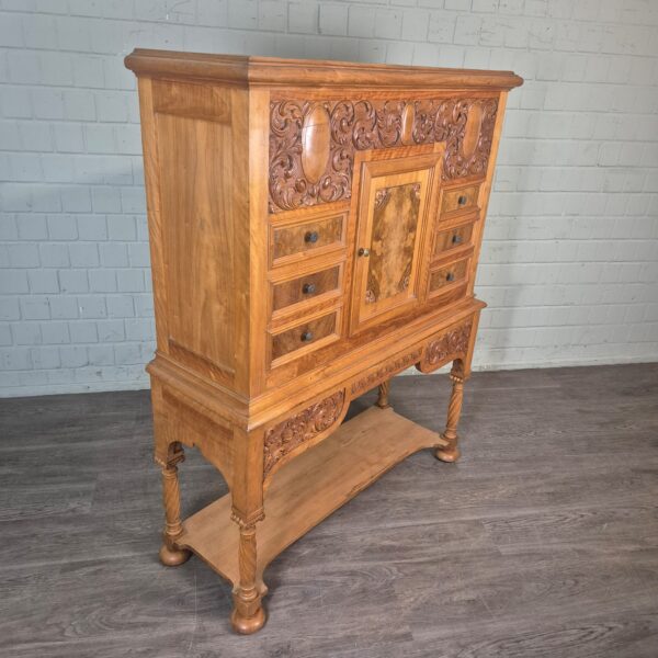 Blender Kabinettschrank Jugendstil 1920 Nussbaum – Bild 4