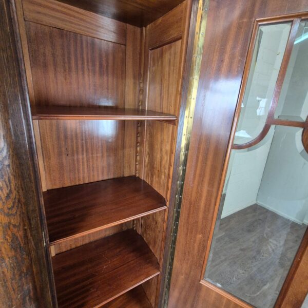 Vitrine Hochschrank Jugendstil 1920 Eiche – Bild 19