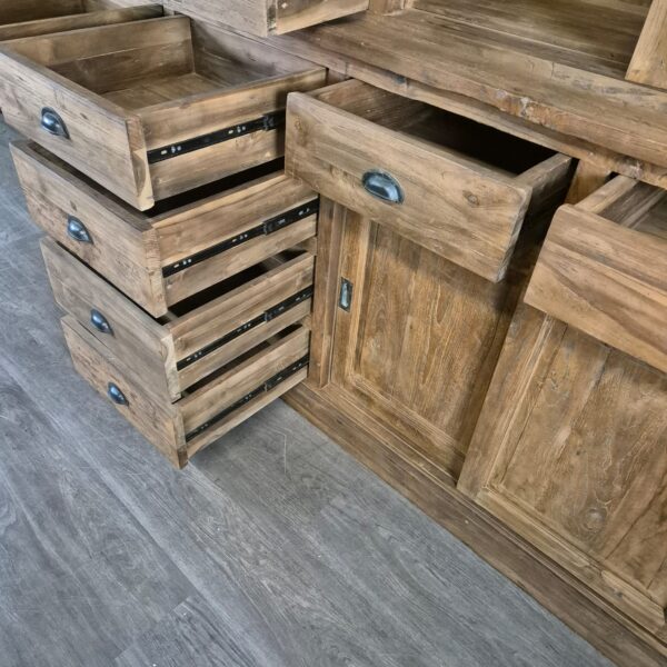 Vitrine Bücherschrank Teakholz 2,50 m – Bild 22