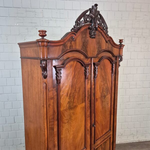 Schrank Kleiderschrank Louis Philippe 1860 Mahagoni – Bild 8