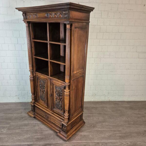 Büroschrank Schrank Gründerzeit 1880 Eiche – Bild 3