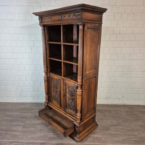 Büroschrank Schrank Gründerzeit 1880 Eiche – Bild 16