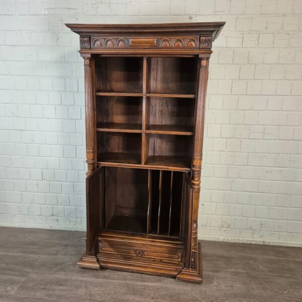 Büroschrank Schrank Gründerzeit 1880 Eiche – Bild 12