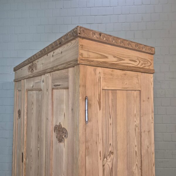 Schrank Kleiderschrank Jugendstil 1900 Kiefer – Bild 4