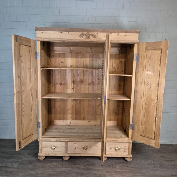 Schrank Kleiderschrank Jugendstil 1900 Kiefer – Bild 8
