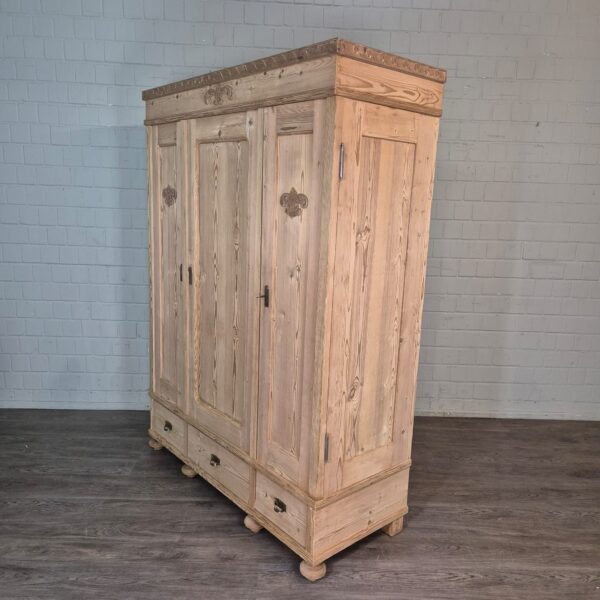 Schrank Kleiderschrank Jugendstil 1900 Kiefer – Bild 3