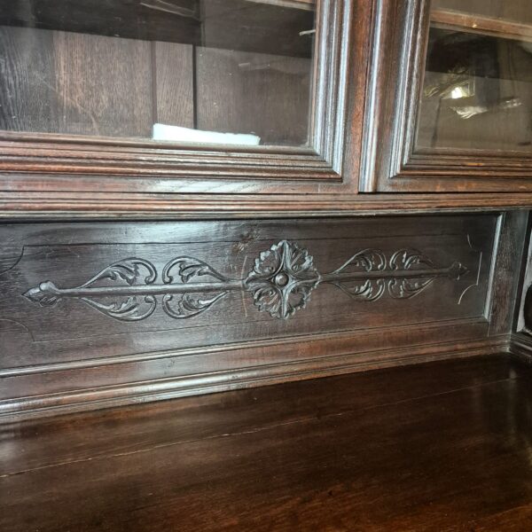 Vitrine Jagdschrank Gründerzeit 1880 Eiche – Bild 10