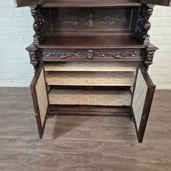 Vitrine Jagdschrank Gründerzeit 1880 Eiche – Bild 18