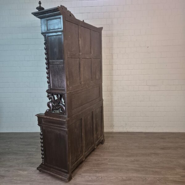 Vitrine Jagdschrank Gründerzeit 1880 Eiche – Bild 21